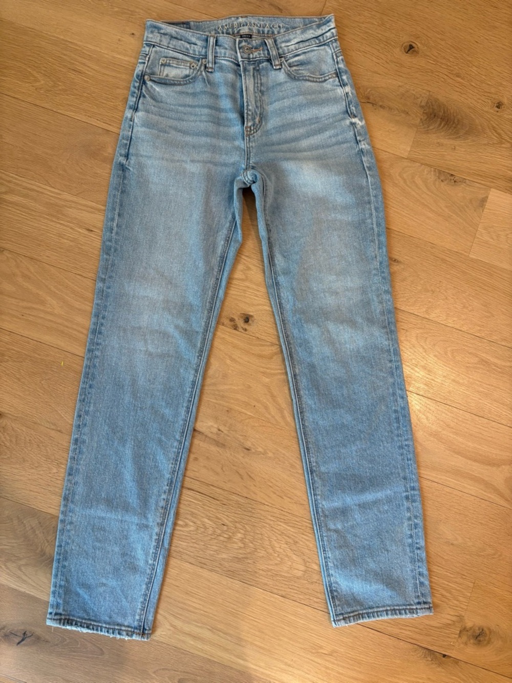 American Eagle Outfitters Super High-Rise Straight Cut Jeans